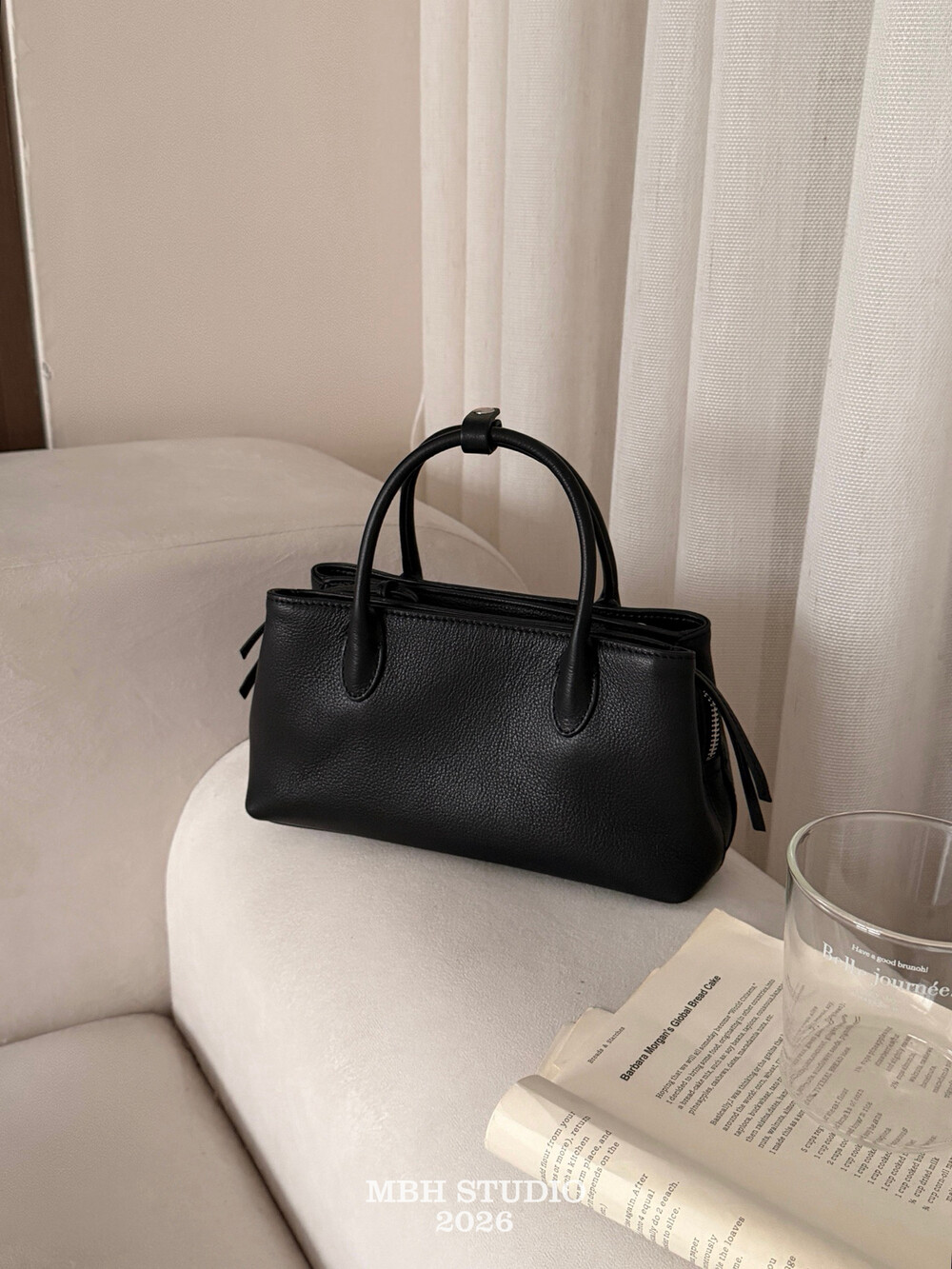 MBH Multi-Compartment Tote Bag Minimalist Versatile Handbag - Image 3